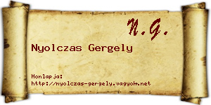 Nyolczas Gergely névjegykártya